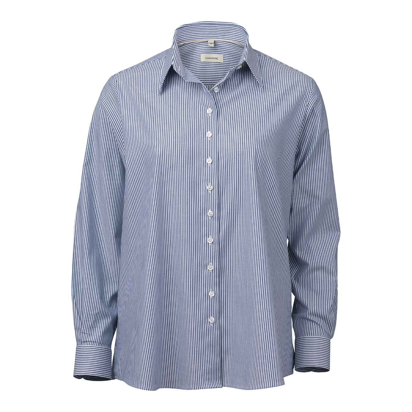 
  
                              

Oakmore - blå/hvid striped stretch twill loose female shirt